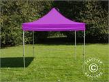 Tente pliante FleXtents Xtreme 50 Vintage Style 3x3m Violet, avec 4 cotés