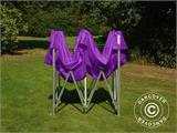 Tente pliante FleXtents Xtreme 50 Vintage Style 3x3m Violet, avec 4 cotés