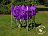 Tente pliante FleXtents Xtreme 50 Vintage Style 3x3m Violet, avec 4 cotés