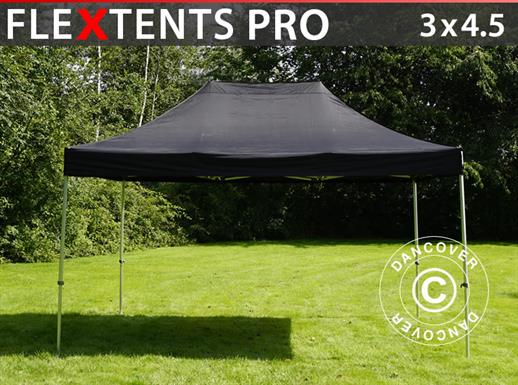Vouwtent/Easy up tent FleXtents PRO 3x4,5m Zwart