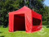 Tente pliante FleXtents PRO 3x4,5m Rouge, avec 4 cotés Tente pliante FleXtents PRO 3x4,5m Rouge, avec 4 cotés