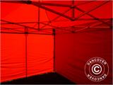 Prekybinė palapinė FleXtents PRO 3x4,5m Raudona, įsk. 4 šonines sienas
