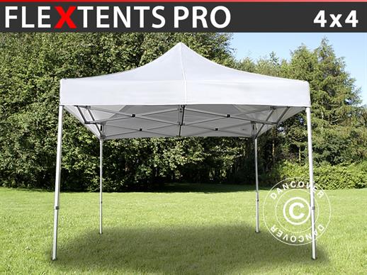 Vouwtent/Easy up tent FleXtents PRO 4x4m Wit