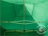 Gazebo pieghevole FleXtents PRO 4x4m Verde, inclusi 4 fianchi