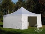 Vouwtent/Easy up tent FleXtents PRO 5x5m Wit, inkl. 4 Zijwanden