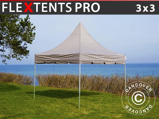 Prekybinė palapinė FleXtents PRO Peak Pagoda 3x3m Latte