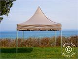 Gazebo pieghevole FleXtents PRO Peak Pagoda 3x3m Latte