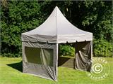 Pop up gazebo FleXtents PRO Peak Pagoda 3x3 m Latte, incl. 4 sidewalls