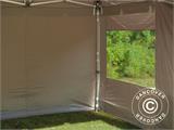 Faltzelt FleXtents PRO Peak Pagoda 3x3m Latte, mit 4 Seitenwänden