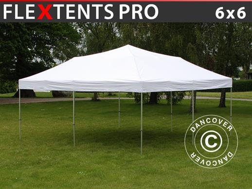 Vouwtent/Easy up tent FleXtents PRO 6x6m Wit