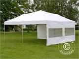 Vouwtent/Easy up tent FleXtents PRO 6x6m Wit, inkl. 8 Zijwanden