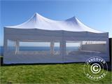 Faltzelt FleXtents PRO Peak Pagoda 4x8m Weiß, mit 6 Seitenwänden