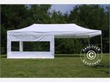 Faltzelt FleXtents PRO 4x8m Weiß, mit 6 Seitenwänden