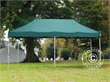 Tente pliante FleXtents PRO 4x8m Vert, avec 6 cotés