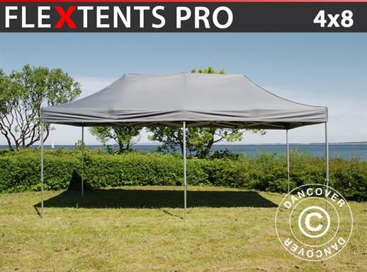 Tenda Dobrável FleXtents PRO 4x8m Cinza