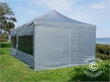 Tente pliante FleXtents PRO 4x8m Gris, avec 6 cotés