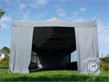 Tente pliante FleXtents PRO 4x8m Gris, avec 6 cotés