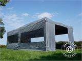 Gazebo pieghevole FleXtents PRO 4x8m Grigio, inclusi 6 fianchi