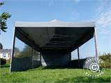 Gazebo pieghevole FleXtents PRO 4x8m Grigio, inclusi 6 fianchi