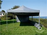 Faltzelt FleXtents PRO 4x8m Grau, mit 6 Seitenwänden