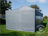 Tente pliante FleXtents PRO 4x8m Gris, avec 6 cotés