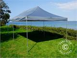 Tente pliante FleXtents PRO 4x8m Gris, avec 6 cotés