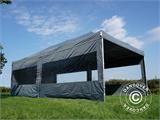 Faltzelt FleXtents Xtreme 50 4x8m Grau, mit 6 Seitenwänden