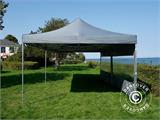 Faltzelt FleXtents Xtreme 50 4x8m Grau, mit 6 Seitenwänden