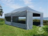 Tente pliante FleXtents Xtreme 50 4x8m Gris, avec 6 cotés