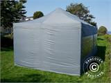 Tente pliante FleXtents Xtreme 50 4x8m Gris, avec 6 cotés