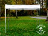 Pop up gazebo FleXtents® PRO Exhibition w/sidewalls, 3x3 m, White, Flame Retardant