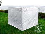 Pop up gazebo FleXtents® PRO Exhibition w/sidewalls, 3x3 m, White, Flame Retardant