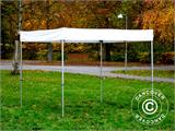 Pop up gazebo FleXtents® PRO Exhibition w/sidewalls, 3x3 m, White, Flame Retardant