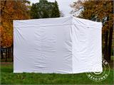 Pop up gazebo FleXtents® PRO Exhibition w/sidewalls, 3x3 m, White, Flame Retardant