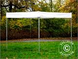 Pop up gazebo FleXtents® PRO Exhibition w/sidewalls, 3x3 m, White, Flame Retardant