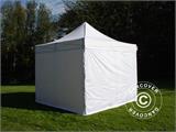 Pop up gazebo FleXtents PRO 3x3 m White, Flame retardant, incl. 4 sidewalls