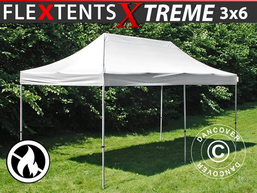 Quick-up telt FleXtents Xtreme 50 3x6m Hvit, Flammehemmende