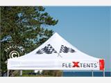 Gazebo pieghevole FleXtents PRO con completa stampa digitale, 3x3m