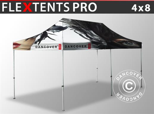 Namiot ekspresowy FleXtents PRO z pełnym zadrukiem cyfrowym, 4x8m