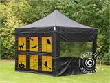 Tente pliante FleXtents PRO avec impression numérique, 2x2m, incl. 4 parois