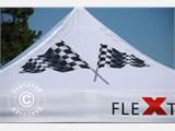 Namiot ekspresowy FleXtents PRO z pełnym zadrukiem cyfrowym, 3x3m, zawierający 4 ściany boczne