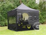 Vouwtent/Easy up tent FleXtents PRO met grote digitale afdruk, 3x4,5m, incl. 4 zijwanden