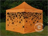 Tente pliante FleXtents PRO avec impression numérique, 3x4,5m, incl. 4 parois