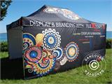 Pop up gazebo FleXtents PRO with full digital print, 3x6 m, incl. 4 sidewalls