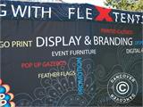 Foldetelt FleXtents PRO med fuldt digitalt print, 4x8m, inkl. 4 sidevægge