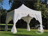 Gazebo pieghevole FleXtents PRO "Raj" 3x3m Bianco/Oro