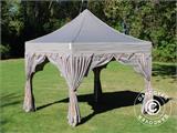 Carpa plegable FleXtents PRO "Raj" 3x3m Latte/Naranja