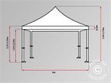 Vouwtent FleXtents PRO 4x8m Latte, inkl. 6 decoratieve gordijnen Vouwtent FleXtents PRO 4x8m Latte, inkl. 6 decoratieve gordijnen