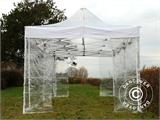 Tente pliante FleXtents PRO 4x6m Transparent, avec 8 cotés