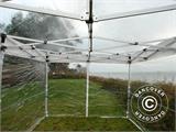 Faltzelt FleXtents PRO 4x6m Transparent, mit 8 Seitenwänden